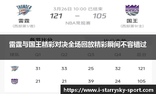 雷霆与国王精彩对决全场回放精彩瞬间不容错过